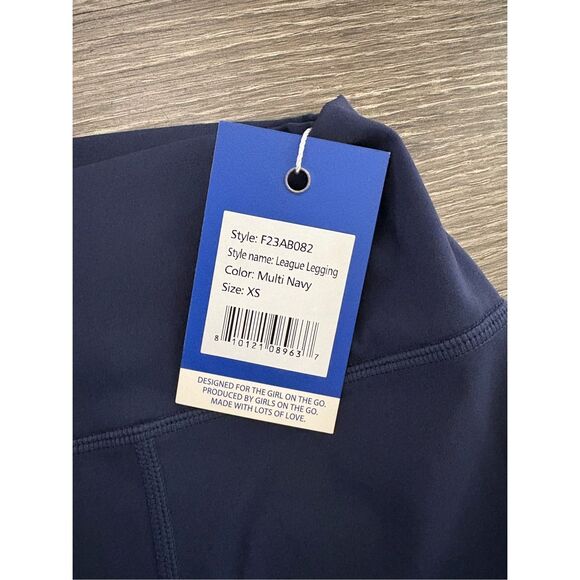 NWT Addison Bay Luxe Sport High-Rise League Legging Multi Navy XS MSRP $108 - Picture 11 of 11